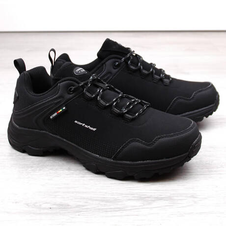 Buty sportowe trekkingowe młodzieżowe softshell czarne American Club